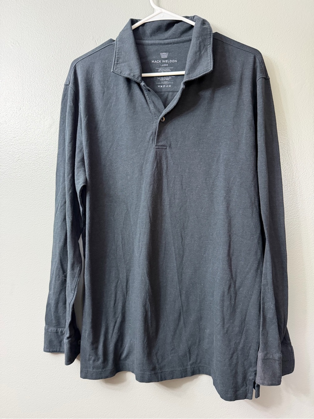 mack weldon long sleeve shirts Large Grey